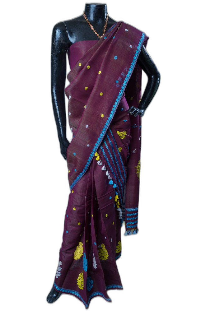 Dark Brown Mekhela Sador