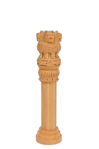 Wooden Carved Ashoka Pillar