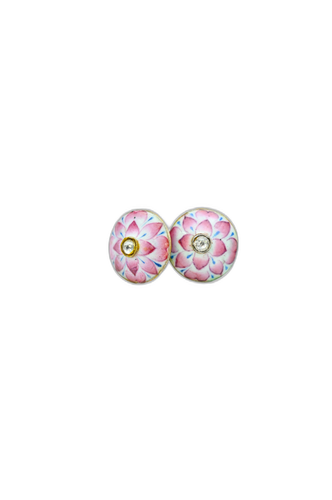 Gulabi Meenakari Stud Earrings