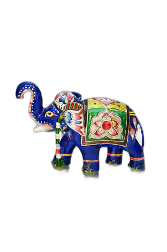 Gulabi Meenakari Plain Hathi with Stand