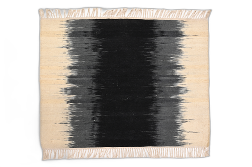 Beige Black Carpet - Varanasi Woolen Carpet