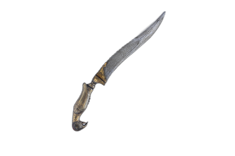 Handcrafted Gold Dagger with Koftgiri Detailing