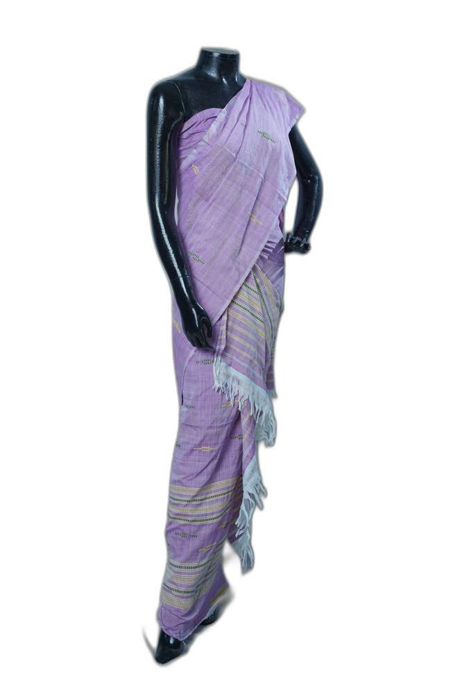 Light Purple Cotton Sador Mekhela