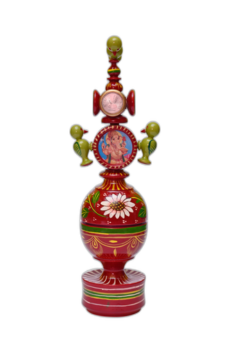 Handcrafted Red Wooden Sindoordaan