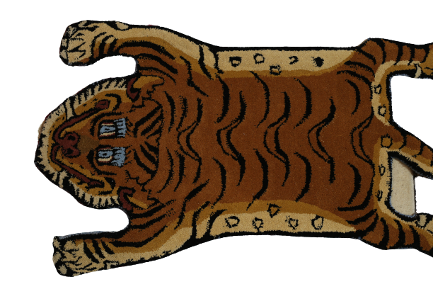 Hand-Knotted Tiger Carpet