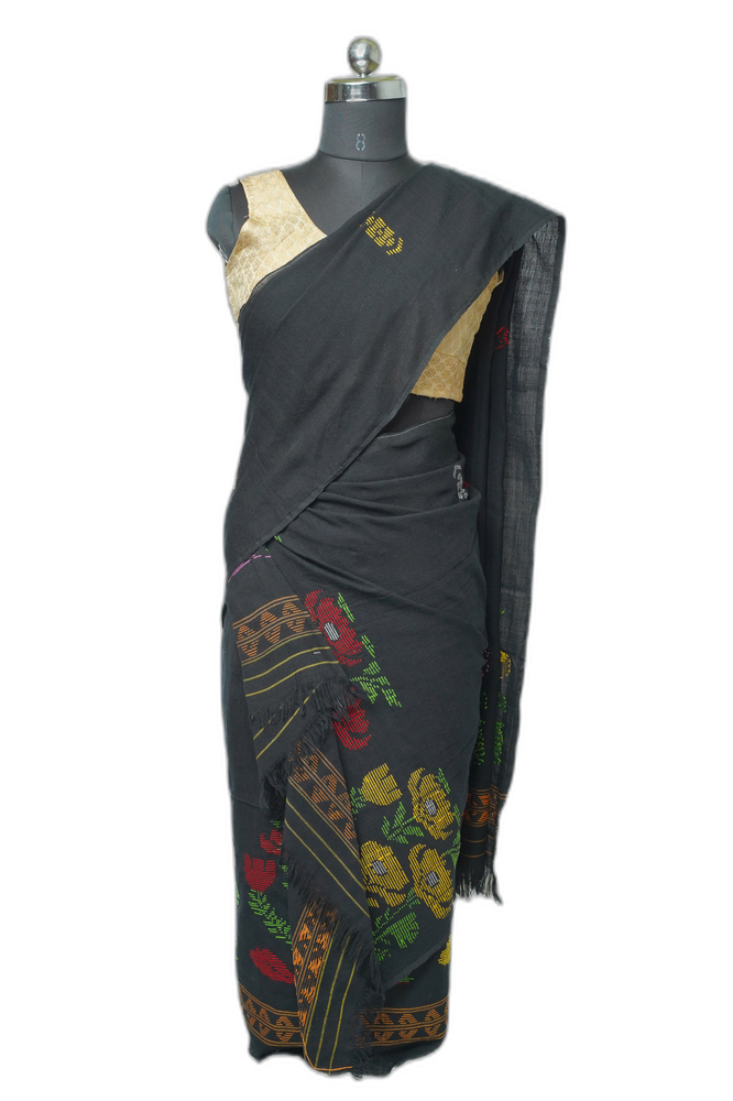 Black Karbi Mising Sador Mekhela