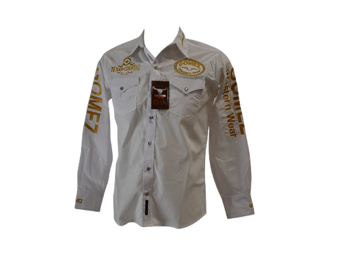 GOMEZ MENS LONG SLEEVE WESTERN SHIRT BLACK, VINO