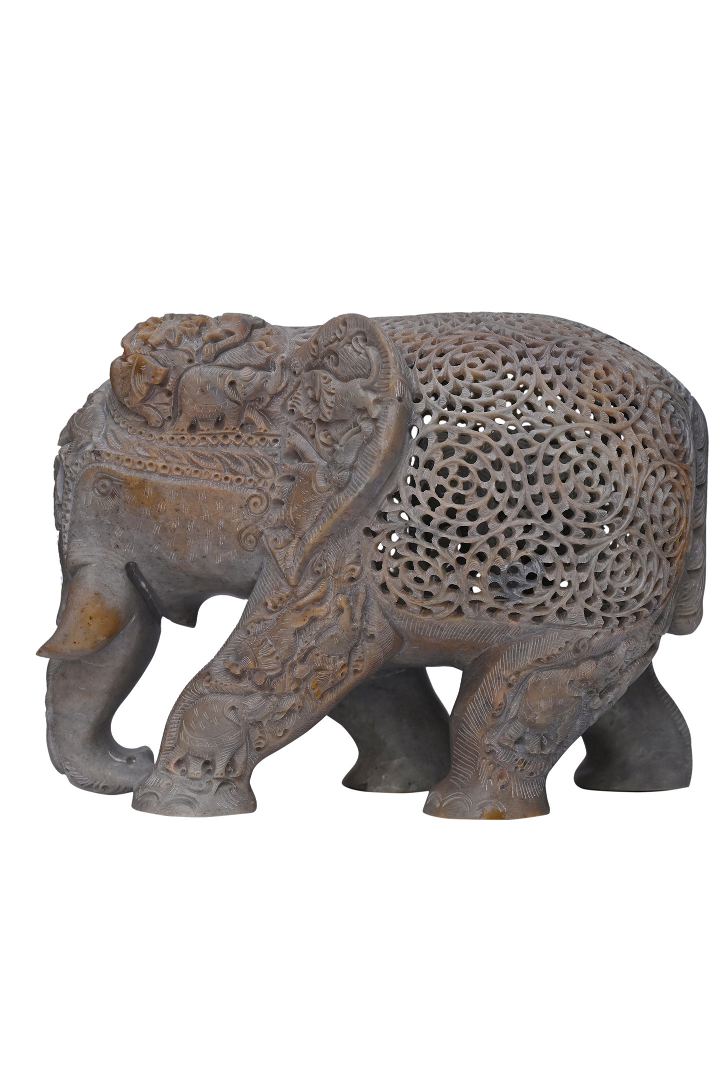 Full Cut Elephant Handcrafted Marble Art