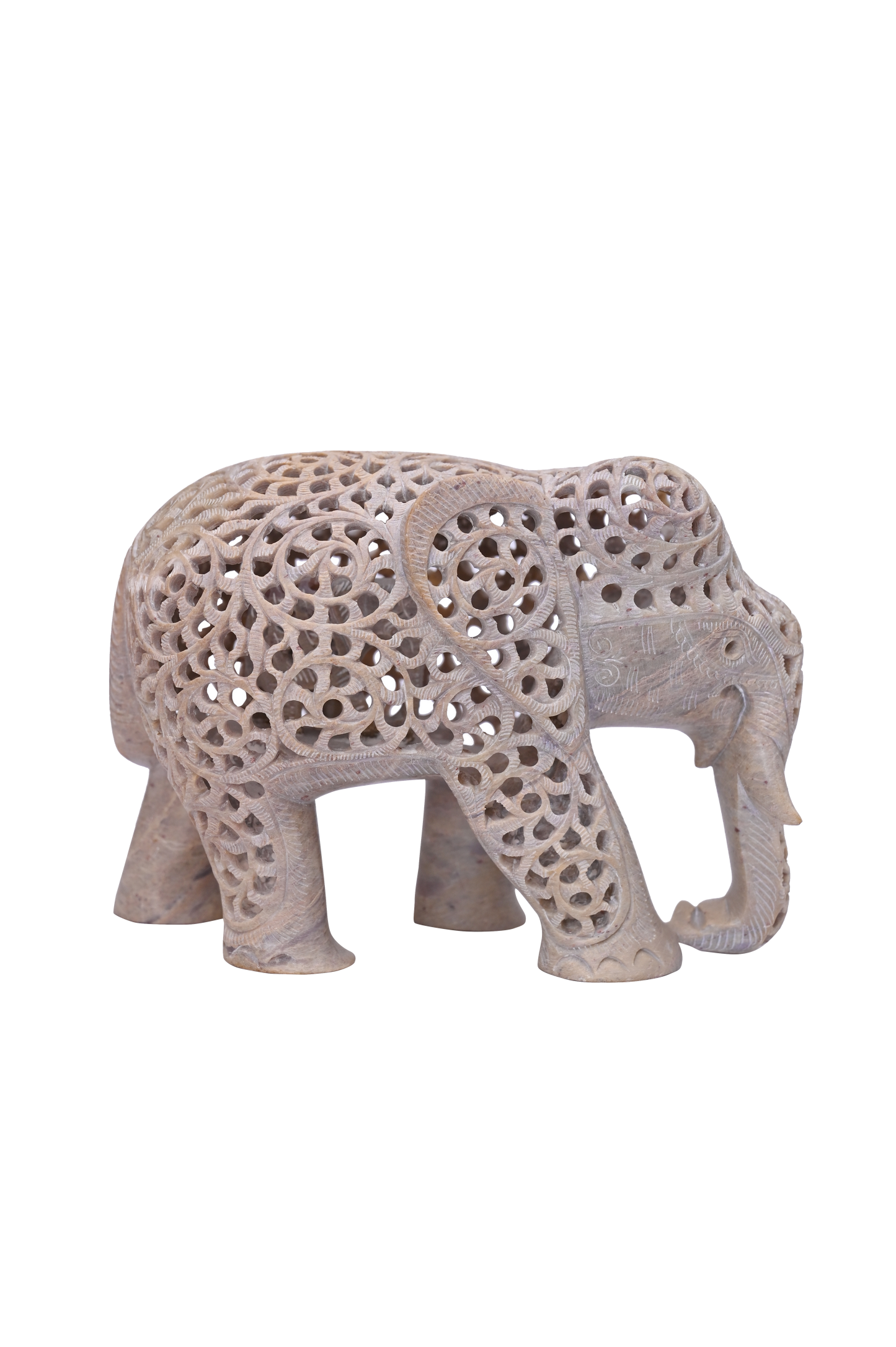 Marble Elephant Full Cut Handcrafted Sculpture