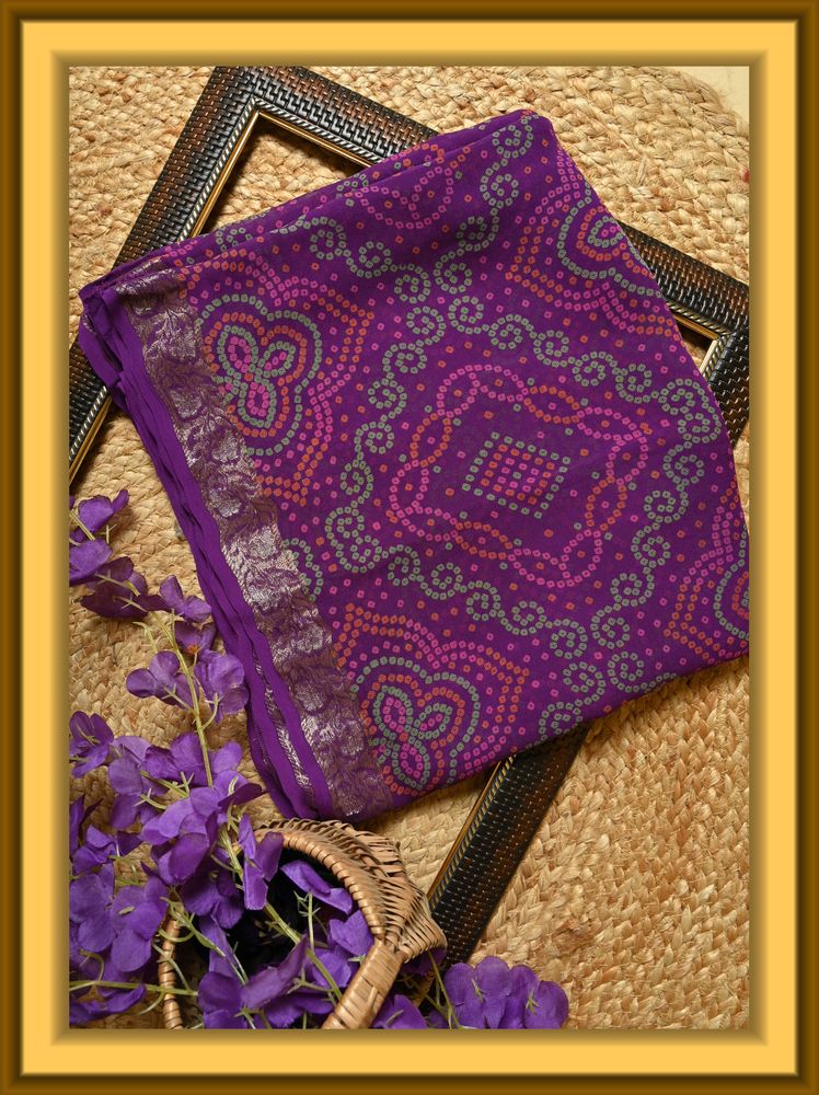 Pure Purple Crepe Dupatta – From Varanasi