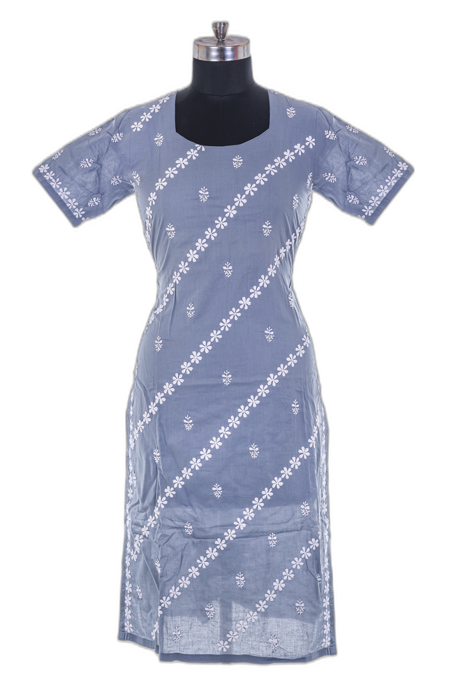 Grey Cotton Kurta