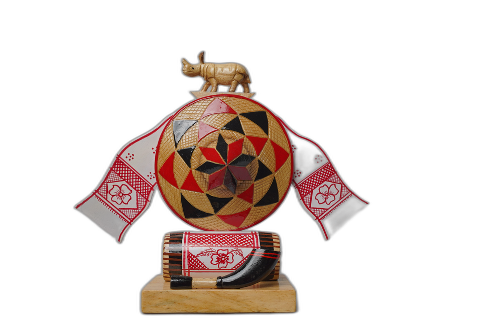 Handmade Wooden Bihu Trophy