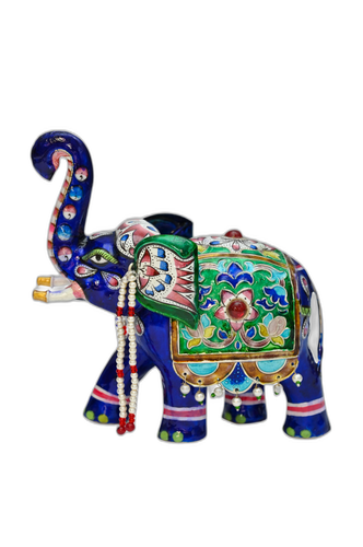 Gulabi Meenakari Plain Haathi (Without Stand)