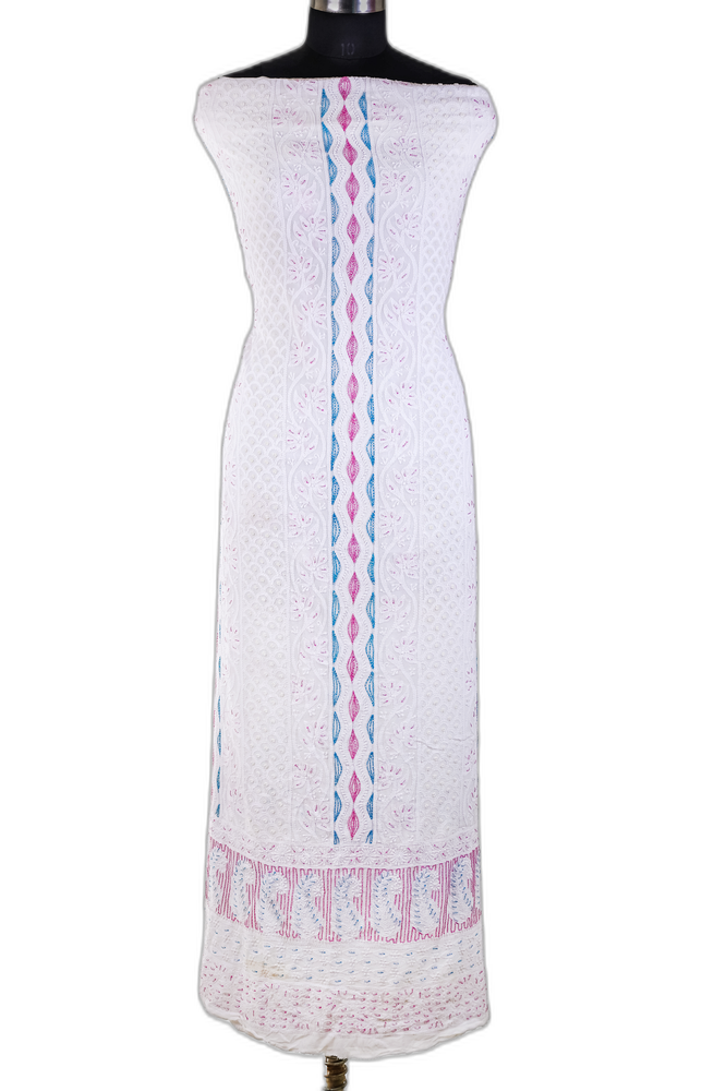 Soft Chikan White Kurti