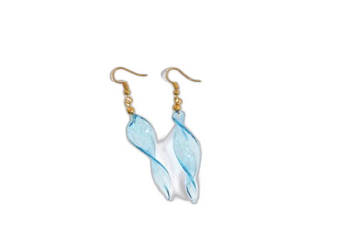 Azure Bliss Glass Bead Earrings – Banarasi Handcrafted Charm