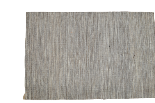 Grey Wool Hand-Knotted Carpet