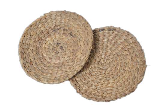 Handmade Water Hyacinth Table Mats – Small Size, Set of 6