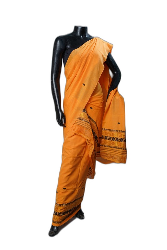 Masrize Cotton Mekhela Sador – Orange