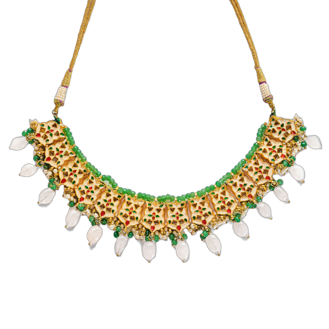 Meenakari Kundan Set