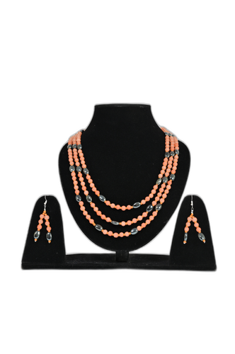 3-Layered Vibrant Glass Bead Necklace Set