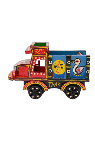 Handcrafted Wooden Hand-painted Truck