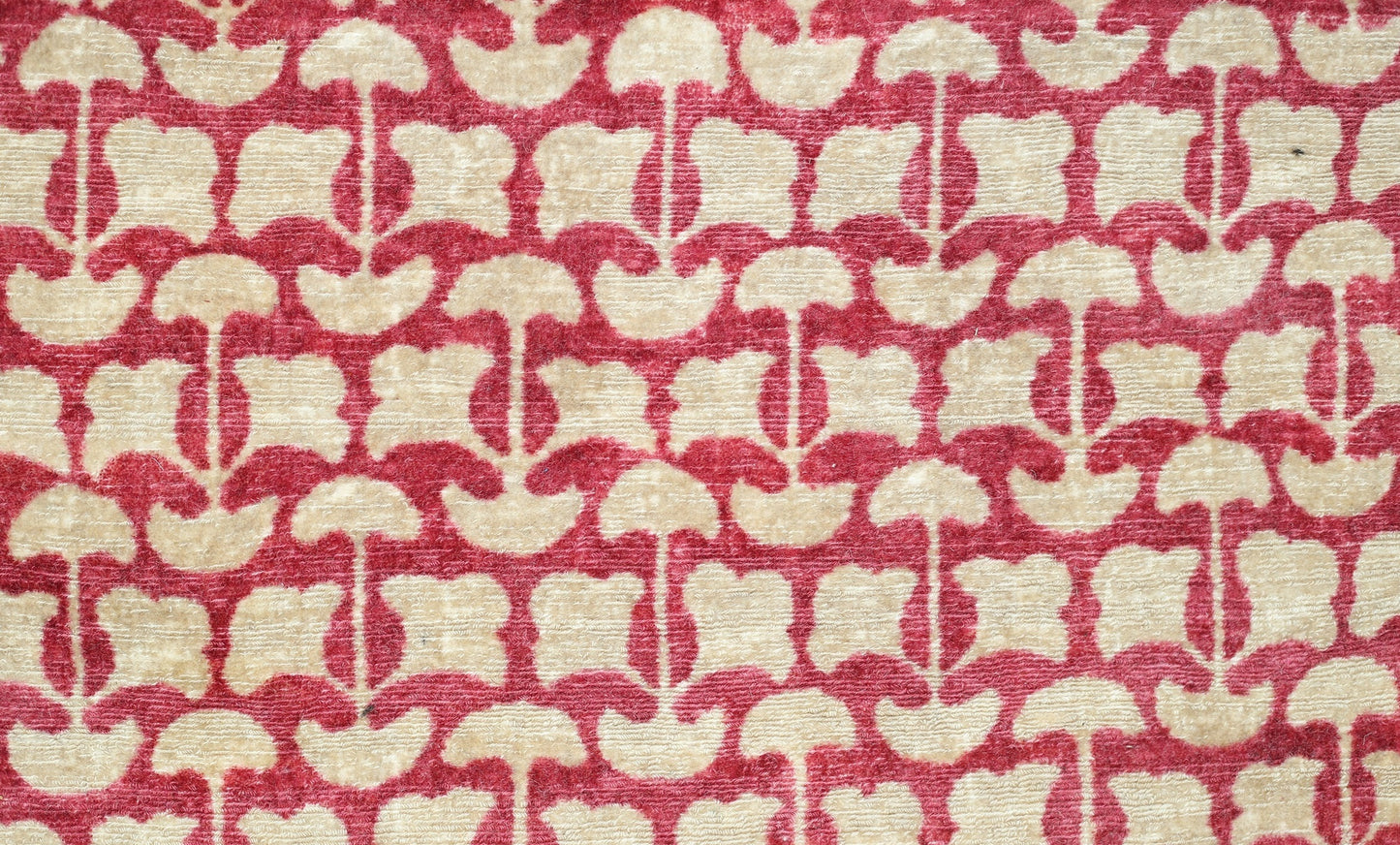 Red & Gold Silk Wool Carpet