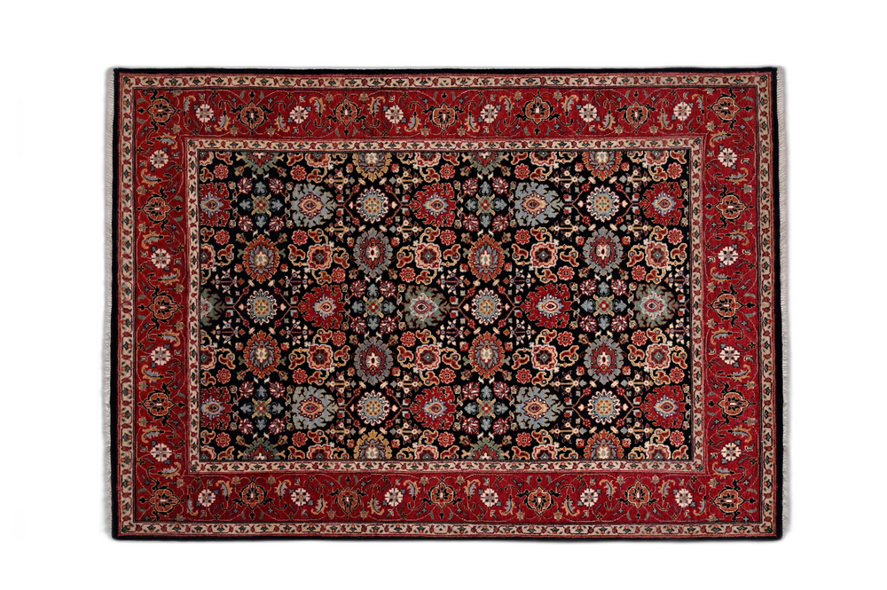 Handmade Maroon Tabriz Carpet