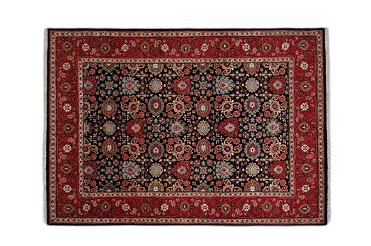 Handmade Maroon Tabriz Carpet