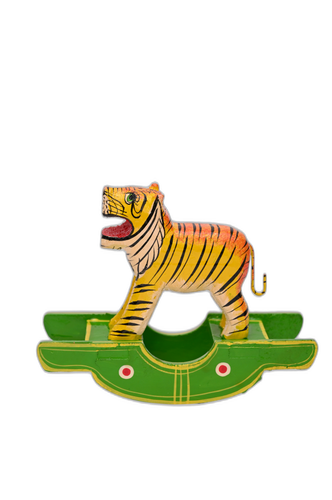 Handcrafted Wooden Rocking Tiger – Banaras Art