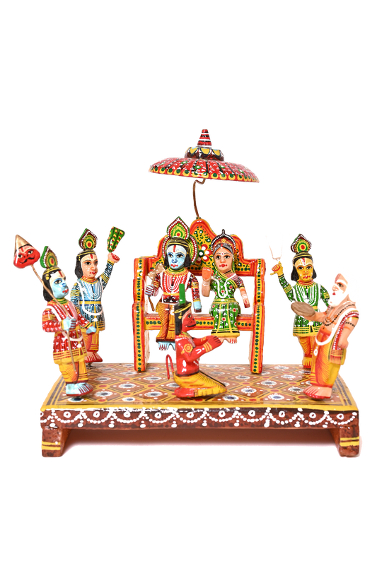 Ram Darbar – Handcrafted Wooden Sculpture