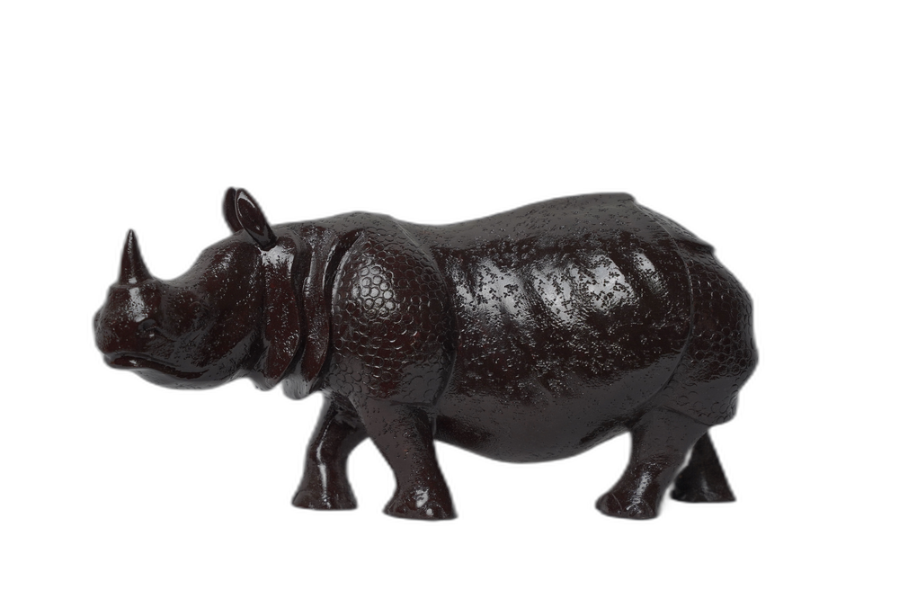 Handmade Wooden Rhino Showpiece