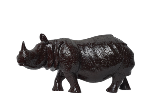 Handmade Wooden Rhino Showpiece