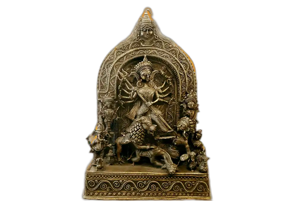 Goddess Mahisasurmardani With Saraswati, Luxmi, Ganesh And Kartikeya