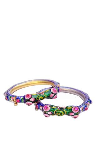 Gulabi Meenakari Kadaa Set (2 pcs)