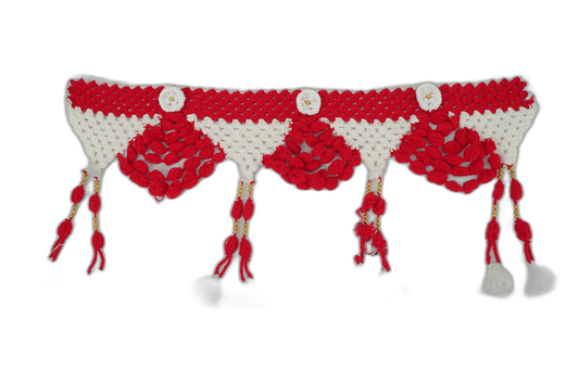 Colorful Woolen Wall Hanging – Red & White