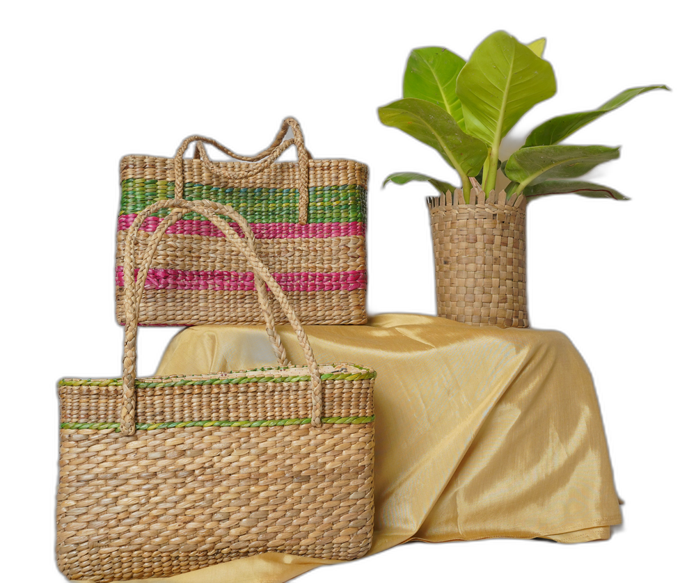 Medium Handmade Water Hyacinth Shoulder Bag