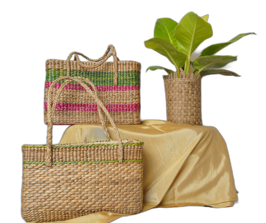 Medium Handmade Water Hyacinth Shoulder Bag