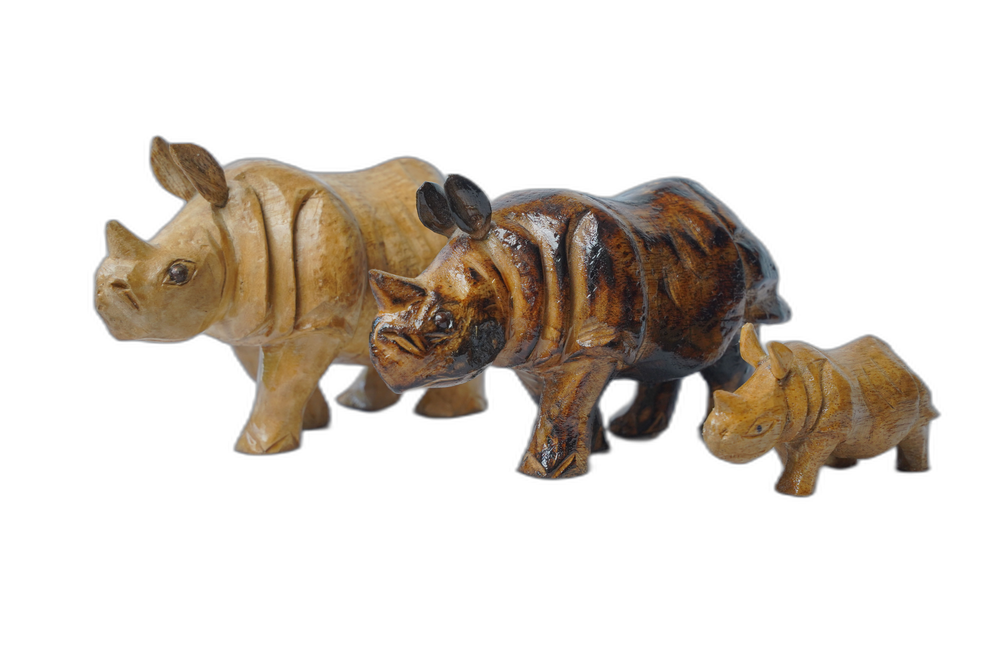 Wooden Rhino Home Décor (12 inches)