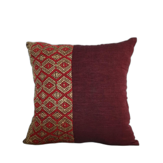 Cotton Cushion 5-Piece Set – Maroon