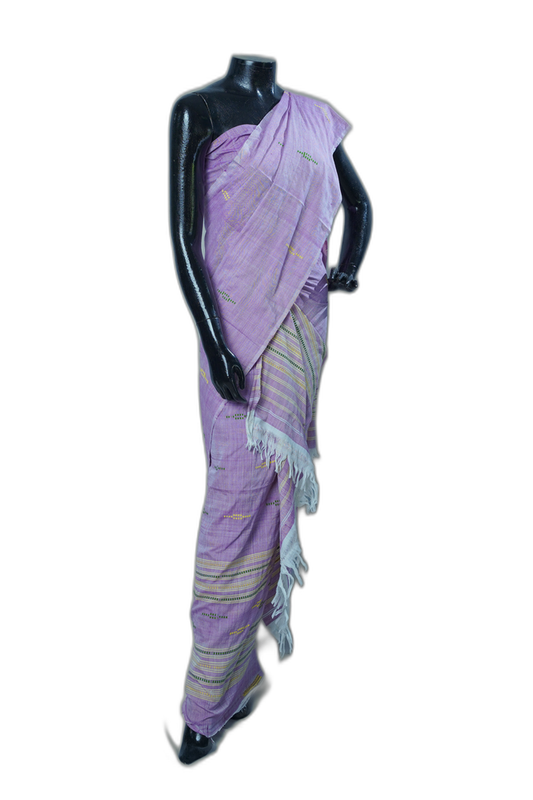 Light Purple Cotton Sador Mekhela