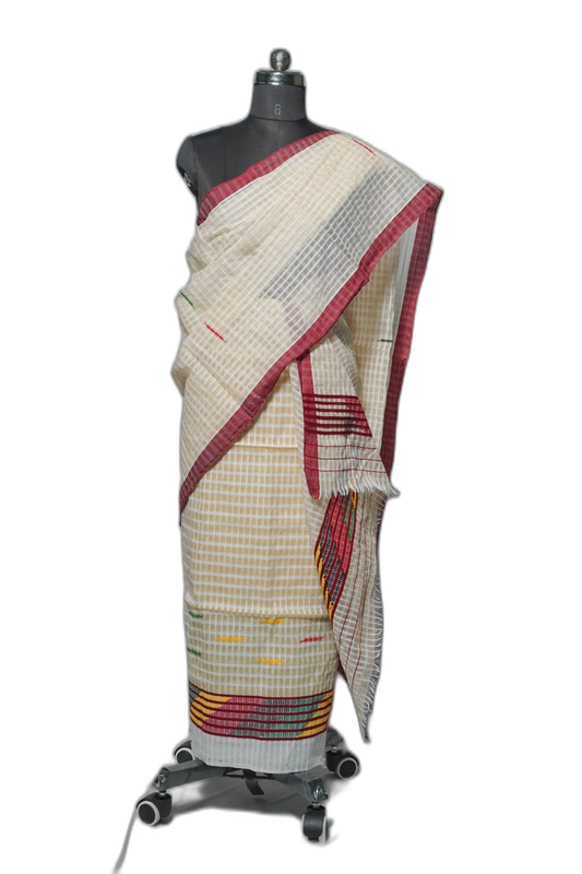 Handmade Kesa Paat Sador Mekhela