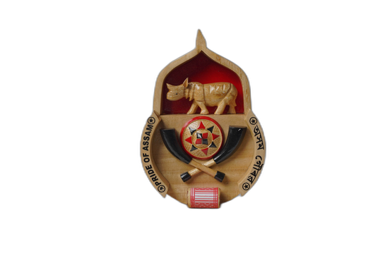 Medium Wooden Bihu Trophy