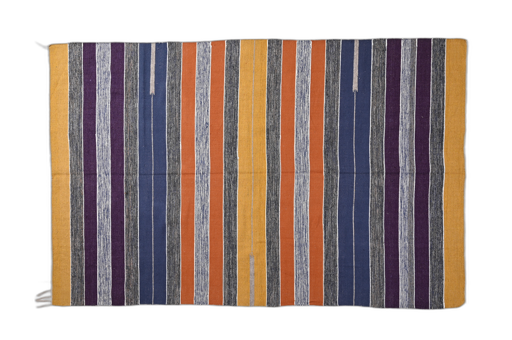 Handmade Multicolor Stripe Loom Dari
