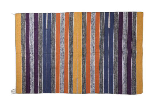 Handmade Multicolor Stripe Loom Dari