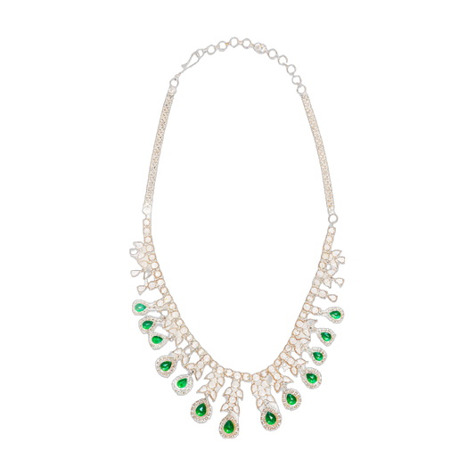 Diamond & Emerald Necklace Set