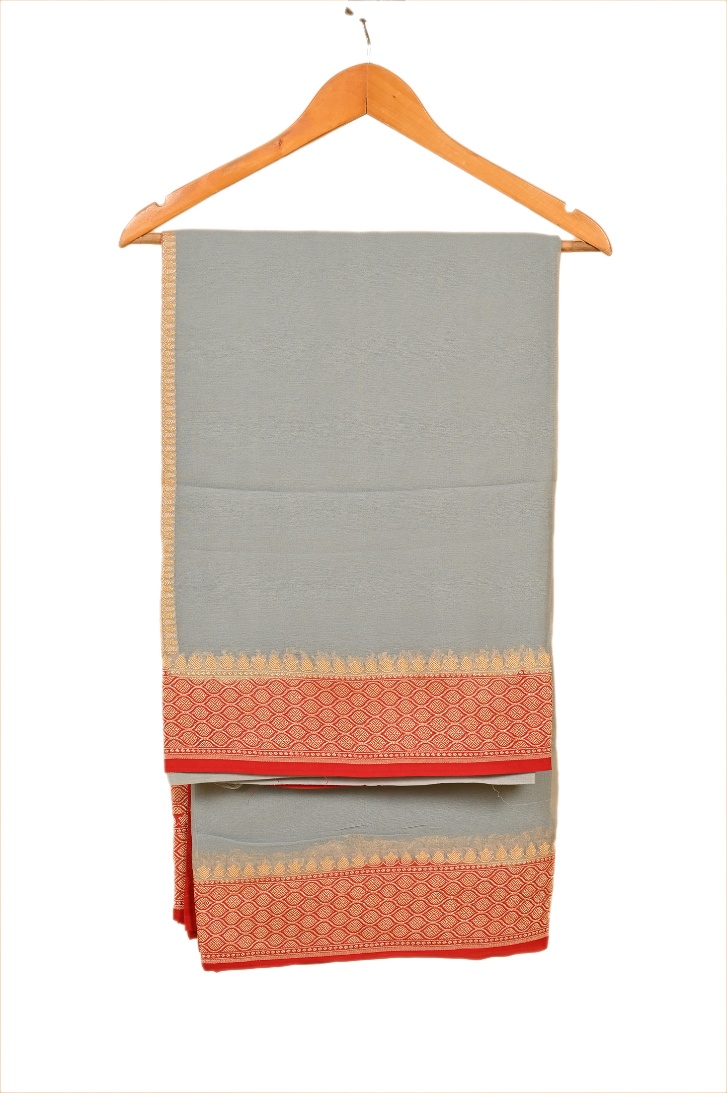 Grey Chiffon Silk Saree