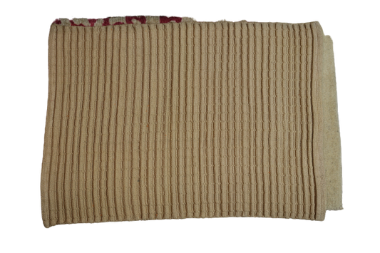 Dark Red & Brown Hand-Knotted Carpet