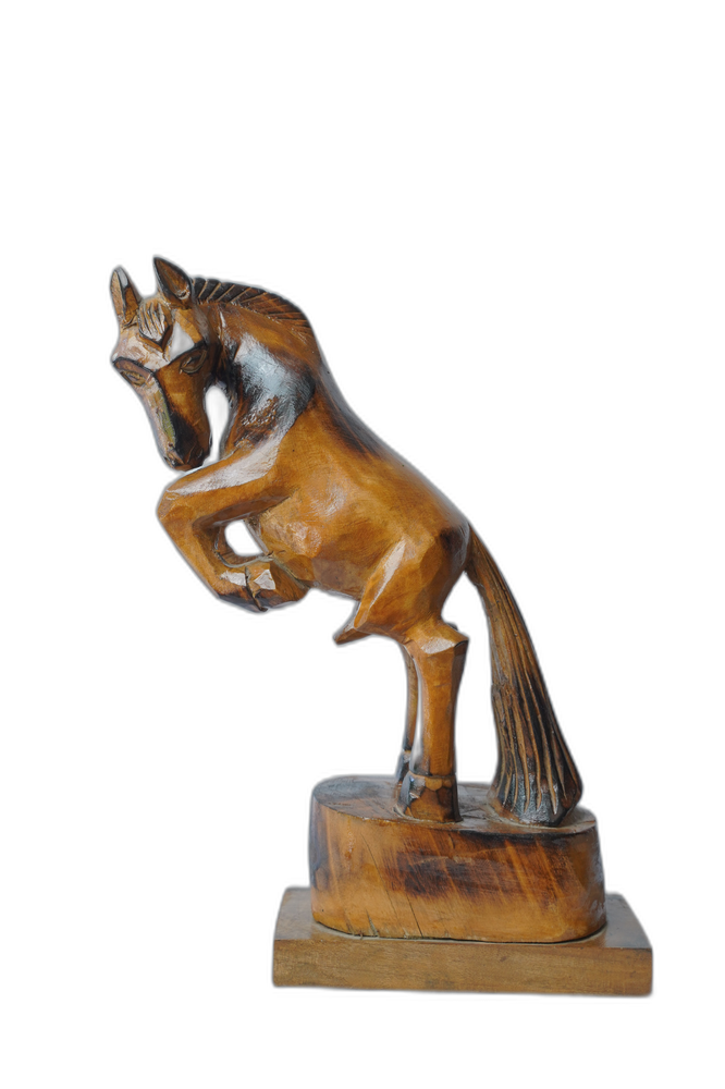 Handmade Wooden Horse Showpiece