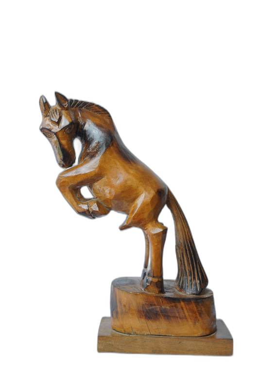 Handmade Wooden Horse Showpiece