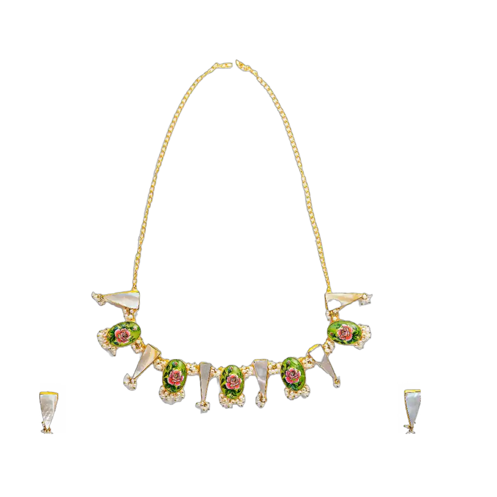 Hand Painted Necklace Set